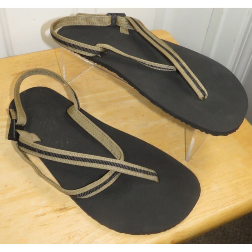 EARTH RUNNERS Primal Sandals Men's Size 10 Brown/Black Minimalist Walkbase Sole